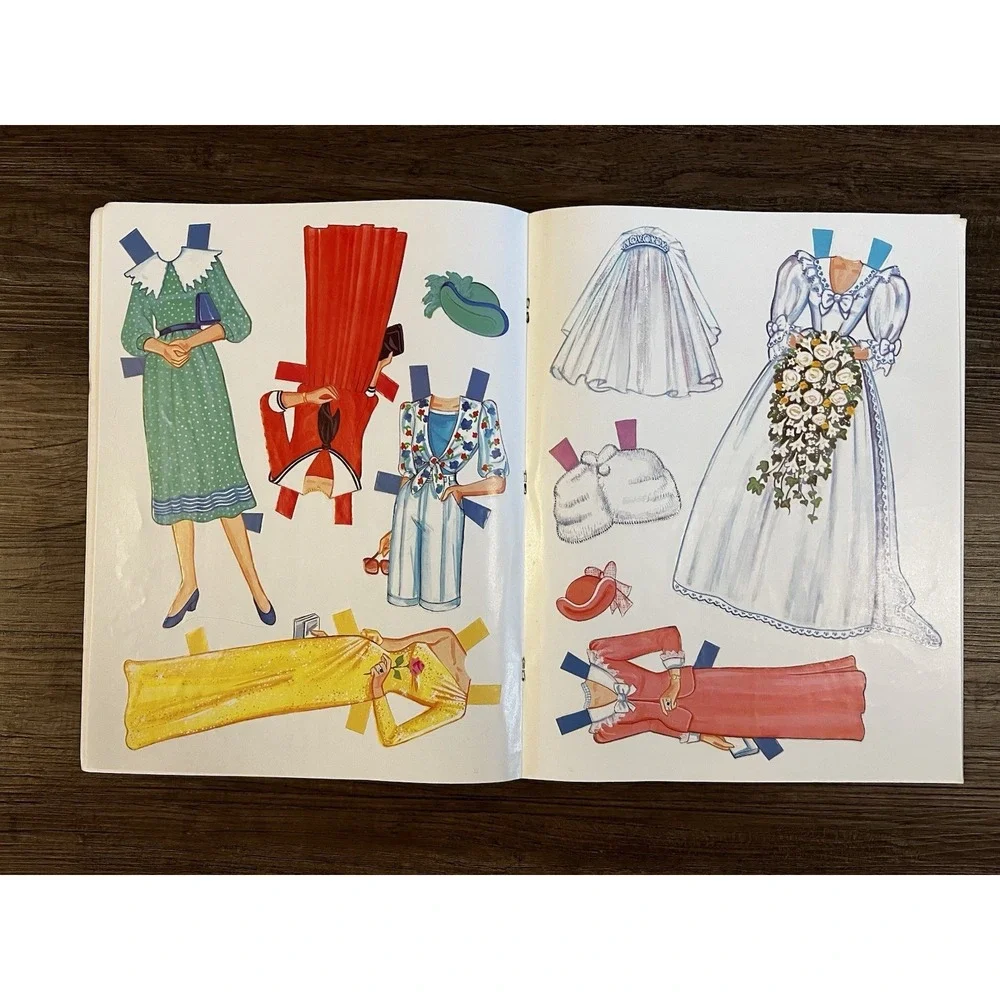 LOT Vintage PRINCESS DIANA Charles PAPER DOLL Books Book FASHION & BABY UNCUT